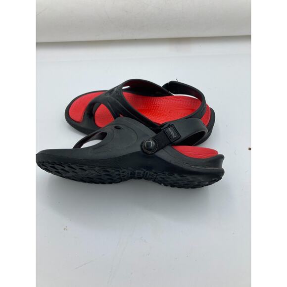 NothinZ Flip Flop Sandals Youth 3-4 Black Soft Rubber Women’s 5-6 Comfort Lounge - Picture 2 of 6